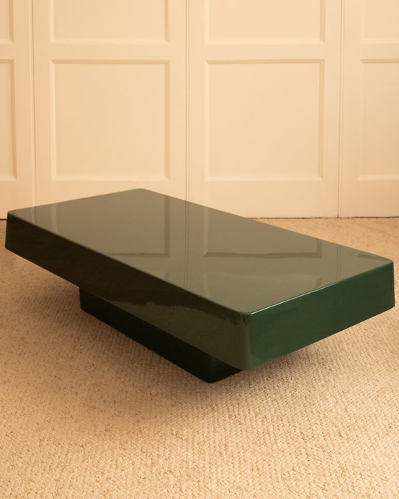 Image 1 of Green lacquered coffee tabe