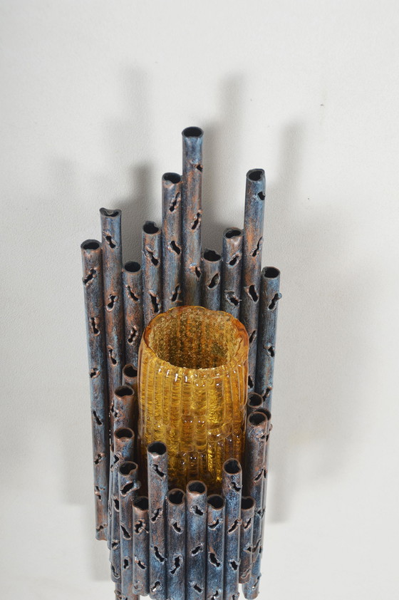 Image 1 of Brutalist Muurlamp Ontworpen Door Marcello Fantoni, Jaren '60