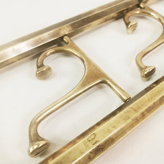 Perchero de pared Art Déco de latón, Austria, década de 1940. – Brass (photo 9 of 13)