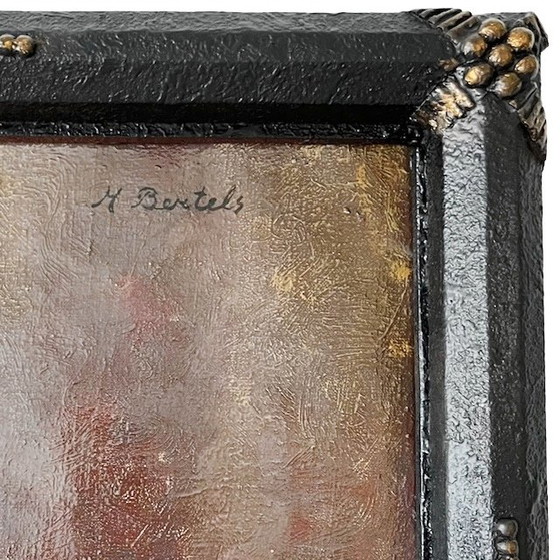 Image 1 of Antike XL Gemälde Sonnenblumen Ölfarbe M. Bertels 1920s