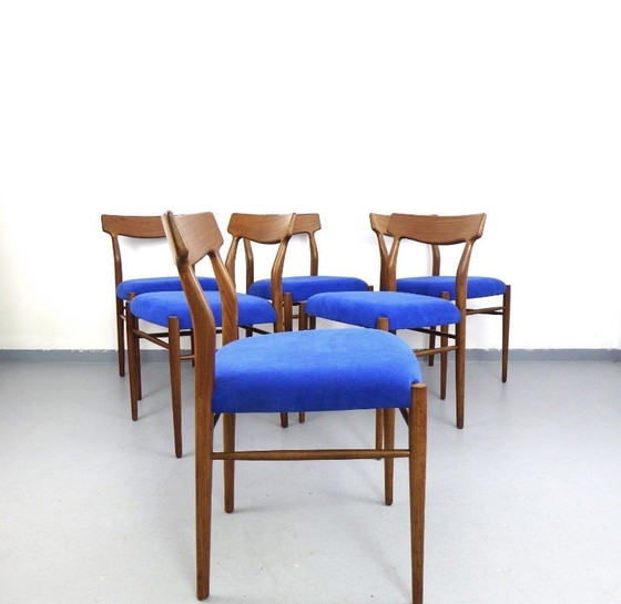 Image 1 of 6x Gustav Herkströter Stühle Lübke 1960er Mid Century