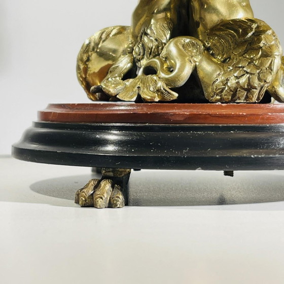 Centrotavola in bronzo dorato e marmo con Tritoni Dei dei Mari, XIX secolo – Accessori da tavola, Bronze (photo 12 of 13)
