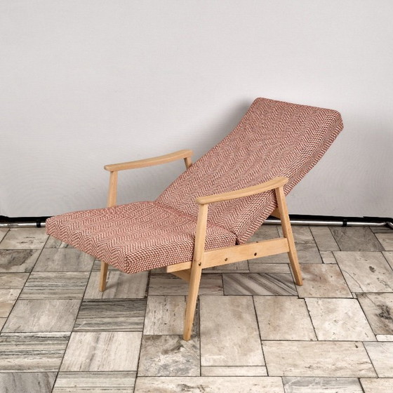 Fauteuil inclinable vintage avec repose-pieds, années 1960, Tchécoslovaquie – Český Nábytek (photo 5 of 19)