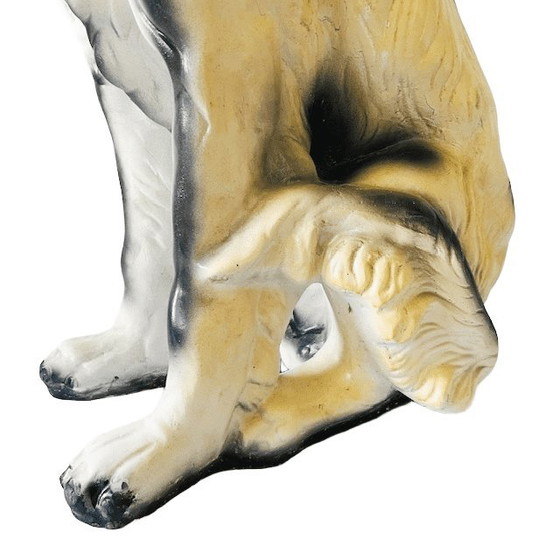 Image 1 of Vintage mid-century XL Italian dog statue English setter plaster 68 cm 1970s