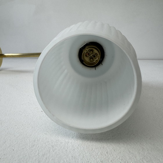 Image 1 of Set van 3 Vintage Opaline Wandlampen