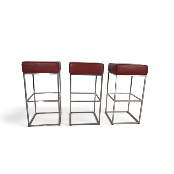 De Sede Set di 3 Sgabelli da bar in pelle DS 218/55 di Paolo Piva, 2000 – Leather (photo 5 of 16)