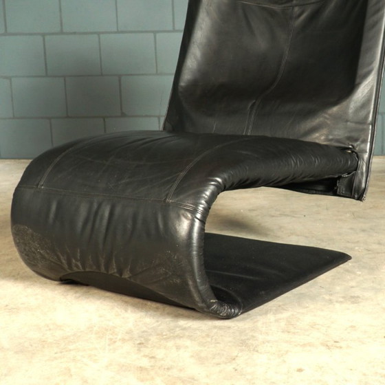 Fauteuil lounge vintage « Zen » – Claude Brisson – Ligne Roset – Années 1980 – Leather (photo 12 of 13)