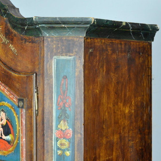 Image 1 of Baule nuziale di arte popolare tedesca, 1842