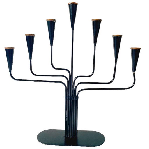 Candelabro Ystad-Metall de mediados de siglo, Gunnar Ander, década de 1960