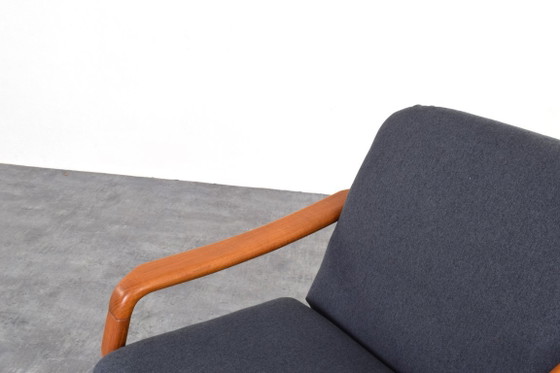 Mid-Century Danish Teak Lounge Chair by Dyrlund, 1970s. – Armchairs, Textile, Wood (photo 9 of 12)