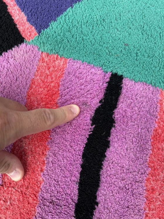 Image 1 of Tapis à poils courts style Memphis vintage des années 1980