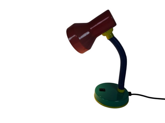Image 1 of Trio Leuchten -  Memphis Style -  Bureaulamp  - Groen-Rood-Blauw Tafellamp - Germany - 80's
