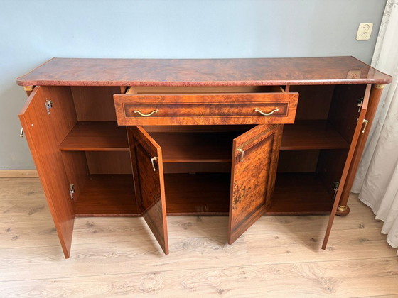 Image 1 of Classic Italian Sideboard | High-Gloss Burr Wood | 176cm