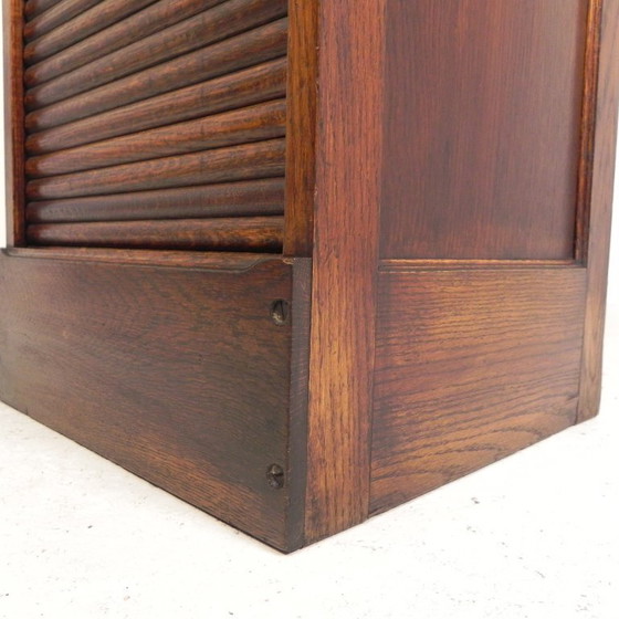 Image 1 of Armadio in rovere con serranda avvolgibile, 1 anta, altezza 123 cm, anni '30