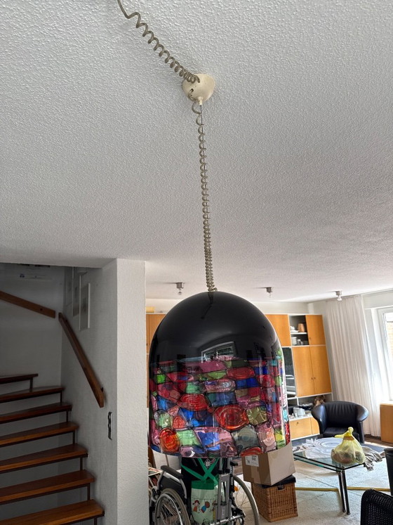 Original Murano Leucos „Tinta“ Pendant lamp – Renato Toso & Noti Massari (1971) – WITH LABEL – Murano Glass (photo 5 of 6)