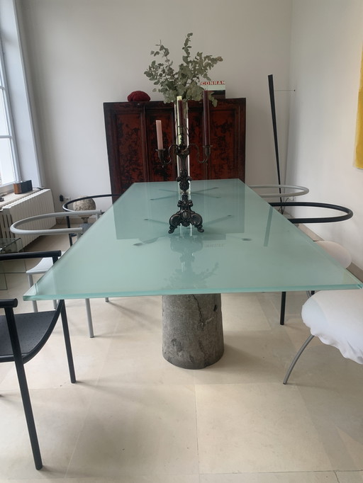 Table design en verre