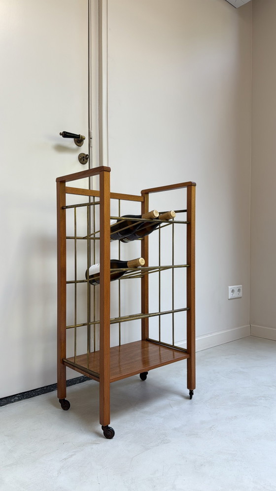 Image 1 of Carrello vintage in legno e ottone