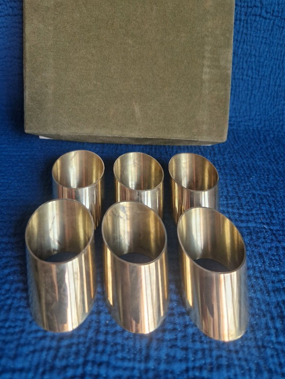 Image 1 of Serviettenhalter aus Messing aus den 1970er und 1980er Jahren, hergestellt in Italien.