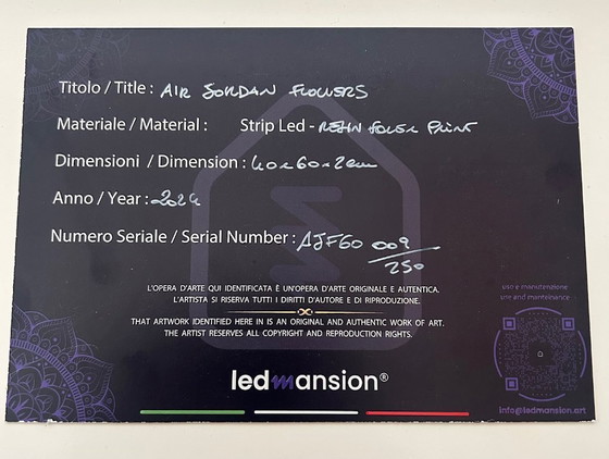 Image 1 of Jordan Flowers Buquet Led Wall Art - LEDMansion