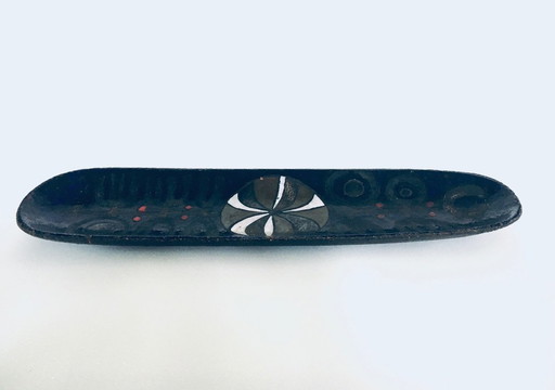 Plat XL en céramique d'atelier, conçu par Rogier Vandeweghe pour Perignem Studios, Belgique, années 1960