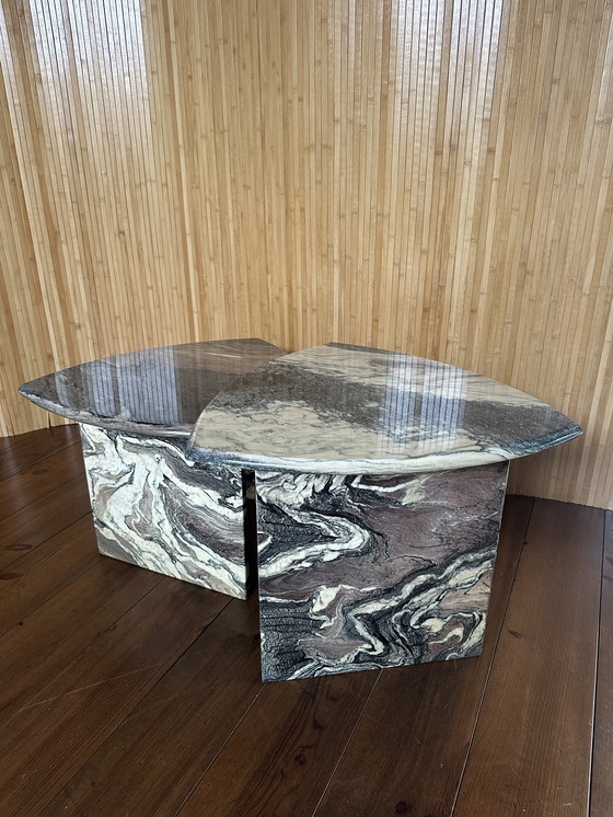 Image 1 of Set di tavolini vintage in marmo Mimi