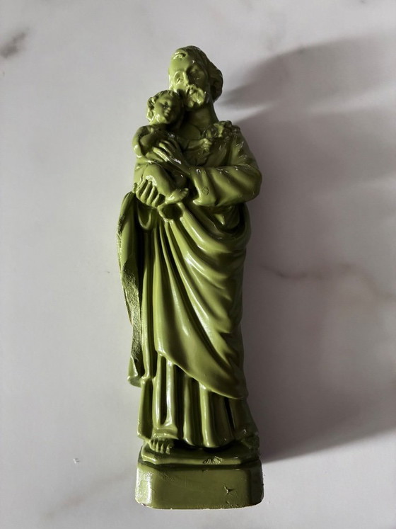 Image 1 of Statuette des heiligen Josef und des Jesuskindes (versetzt)