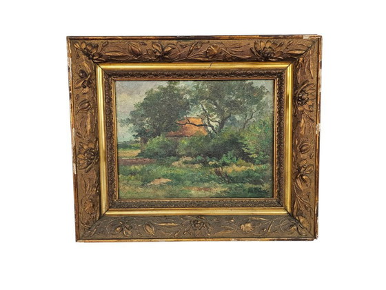 Image 1 of Olio su tela - Paesaggio - firmato - primo quarto del XX secolo