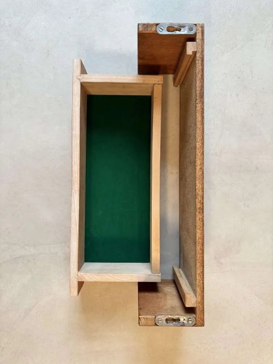 Image 1 of Cassettiera vintage sospesa in legno di teak e faggio, anni '60