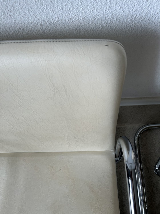 Set of Mid Century Lounge Chairs Tubular Frame Skaileder – Armchairs, Metal, Chrome (photo 6 of 7)