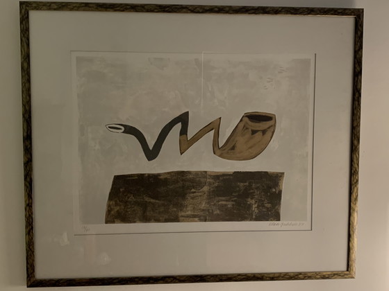 Image 1 of Lithographie de Klaas Gubbels, encadrée