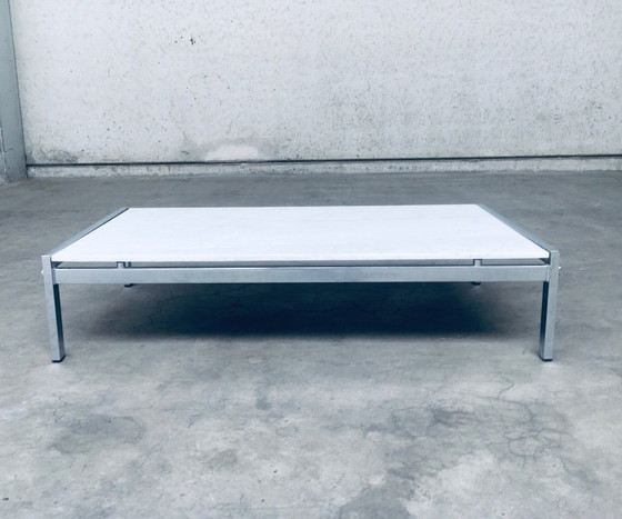 Image 1 of Postmodern Design Carrara Marble Low Coffee Table, Italy 1970's