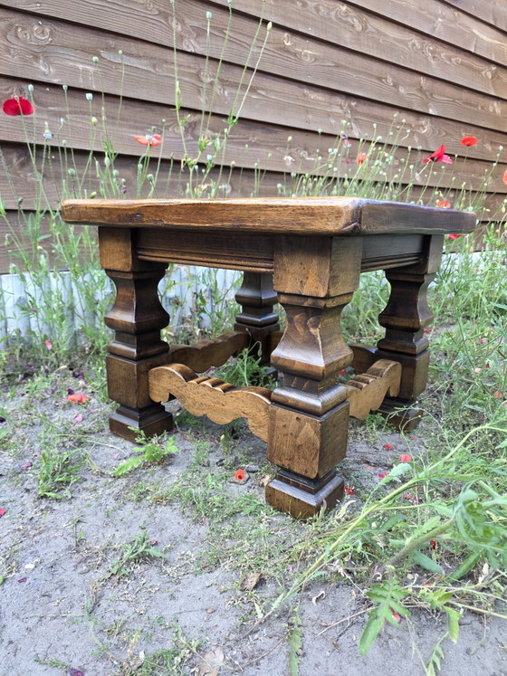 Image 1 of table basse rustique en bois massif