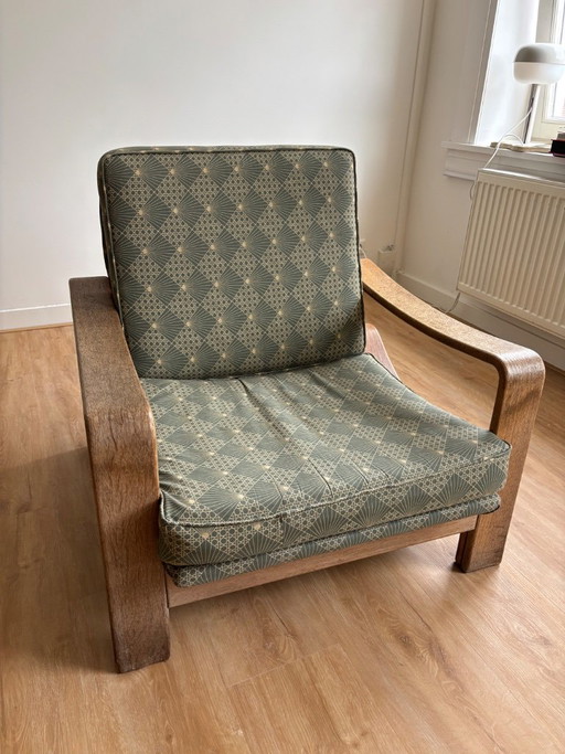Comfortabele stoel in vintage design – fauteuils, Textile, Wood