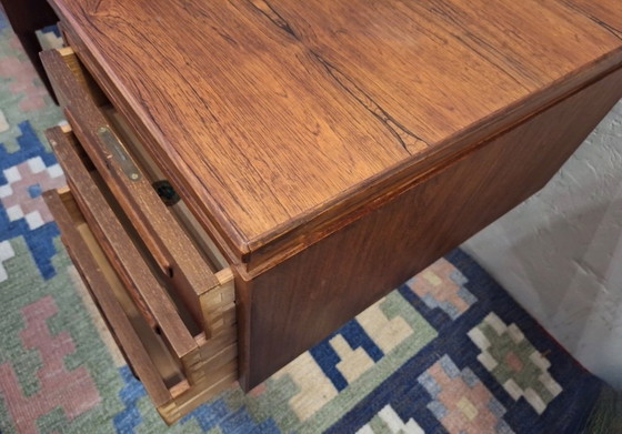 Image 1 of Mid Century Double-Sided Rosewood Desk by J Svenstrup for A P Mobler, Denmark, 1960s