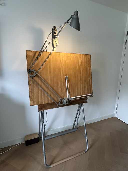 Nestler architects drafting table, vintage 1950s.