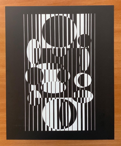 Victor Vasarely - Tirage Op Art "Iaca" (1973) - Editions du Griffon