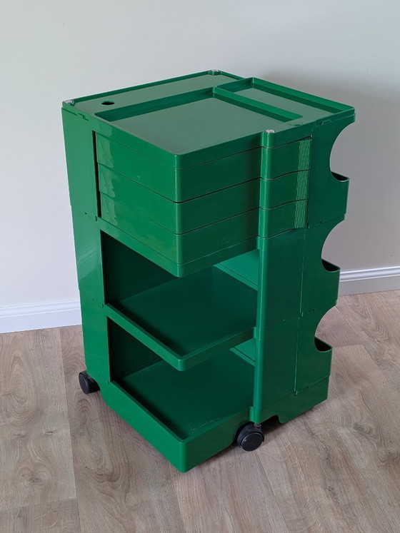 Image 1 of Chariot Boby vert vintage conçu par Joe Colombo pour Bieffeplast, années 1970