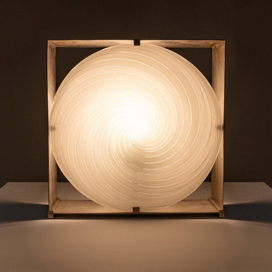 Image 1 of 1x ‘Spiral’ model LT217 Tafellamp door Carlo Nason voor Mazzega, 1960s