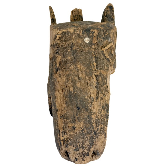 Antica maschera di cavallo Bamana del Mali – maschera in legno zoomorfa – Sculture, Wood (photo 2 of 7)