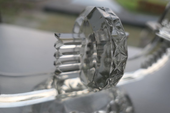 Image 1 of Art Deco Feigl & Morawetz pressed glass candlestick 2x