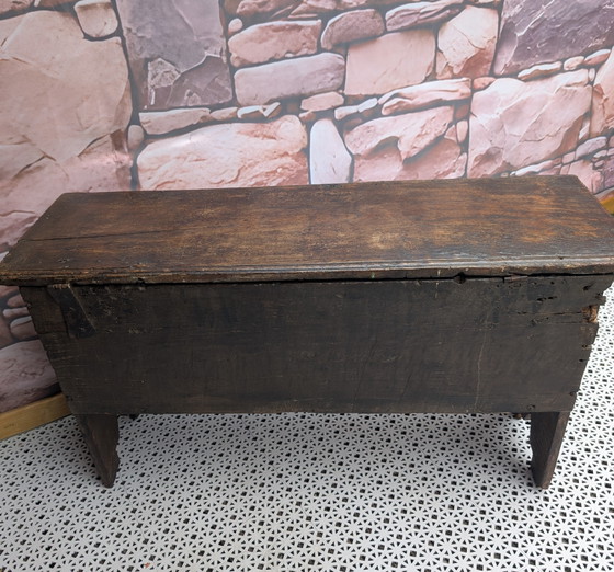 Image 1 of Coffre à couvertures ancien en chêne / XVIIe-XVIIIe siècle