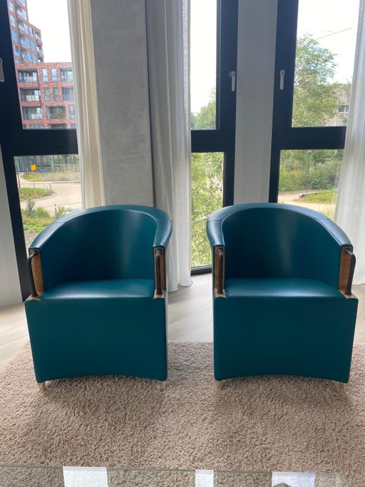 Twee B&B Italia Fauteuils uit de Jaren 80 – Leather
