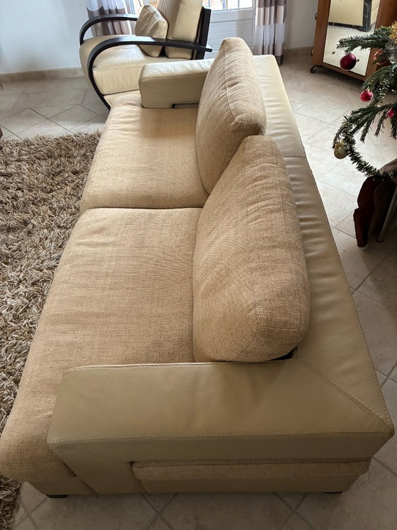 Roche Bobois Leather and Fabric 1 Three-Seater Sofa – 3-5 seaters, Textile (photo 5 of 5)