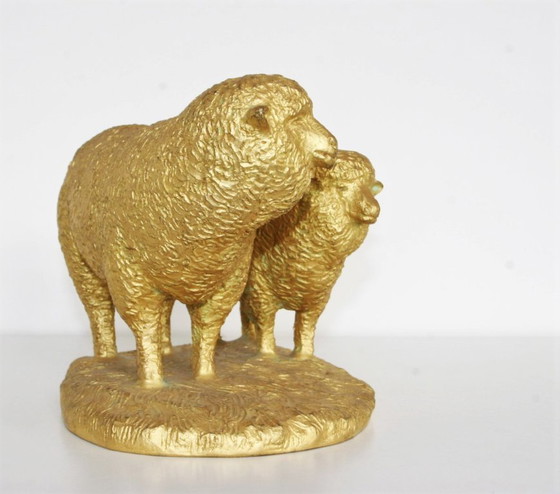 Image 1 of Naoki Tominaga - (1913-2006 Japón) Oveja de bronce adornada