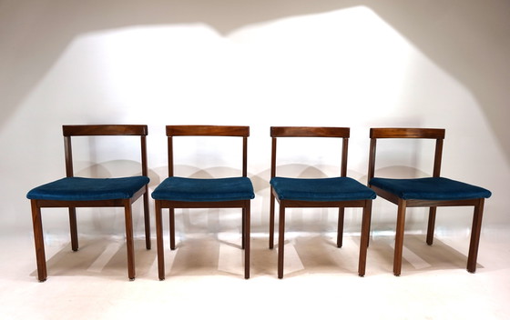 Image 1 of Asko Finland Set di 4 sedie da pranzo Tectonia di Jussi Peippo, 1960