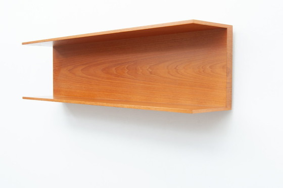 Image 1 of Estante de pared de madera de cerezo de 100 cm de Walter Wirz para Wilhelm Renz, década de 1960