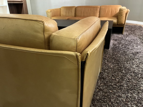 Image 1 of Cassina 3-seater and 2-seater leather sofa set