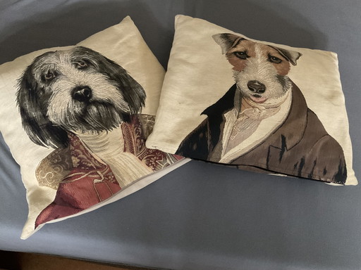Cojín Gobelin Jack Russell y Otterhound