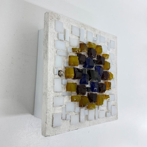 Image 1 of Brutalistische Wandleuchte aus Glas und Harz, 1970er Jahre, Deutschland