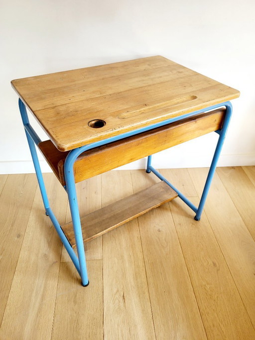 banc ou bureau d'école vintage
